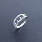 Lady Charm Silver Pearl Ring Real 925 Simulation Flower Design
