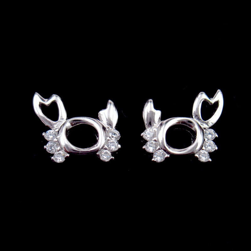 925 Silver Fashion Jewelry 925 Pure Silver Jewelry Crab Shaped Stud Earrings